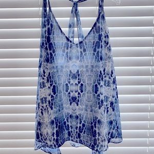 Haute Hippie Light Blue Tie Shirt